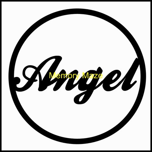 Angel in circle  75 x 75mm packs of 10 Memory Maze